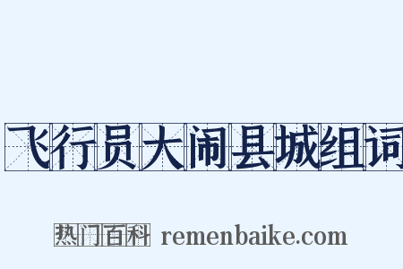 飞行员大闹县城组词是什么意思的图片